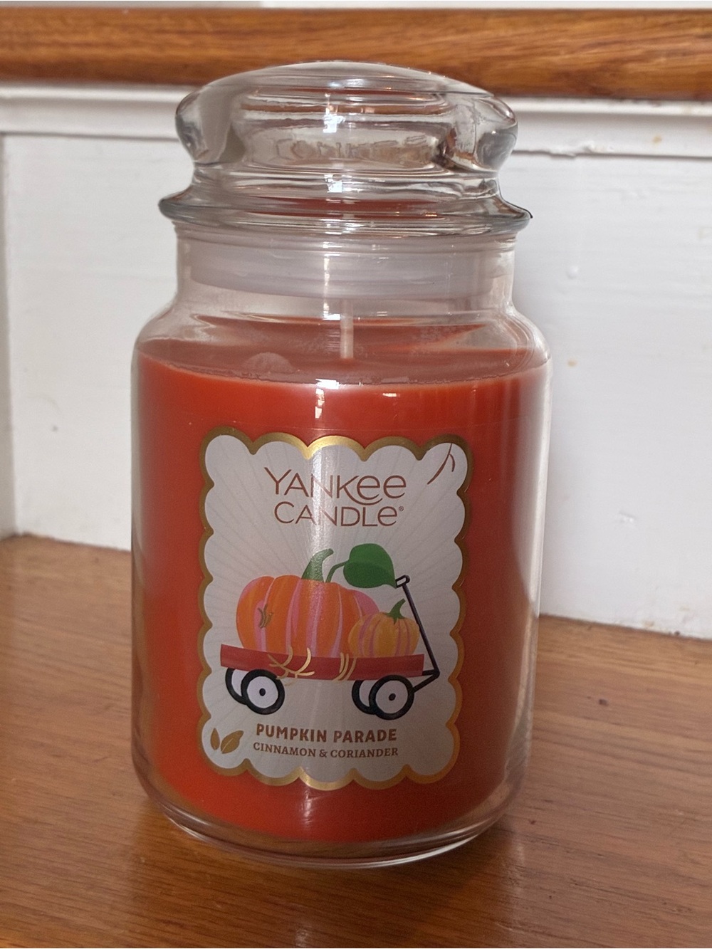 Yankee Candle Orange Pumpkin Parade large jar